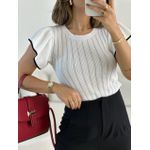 BLUSA LARA TRICOT MANGA BABADO OFF