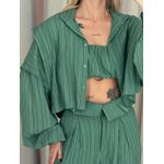 CAMISA CROPPED CF OVER verde