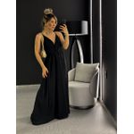 VESTIDO ALÇA NÓ LONGO PRETO