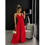 VESTIDO ALÇA NÓ LONGO VERMELHO