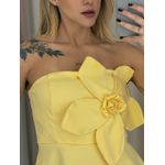 BLUSA FERNANDA FLOR TOMARA QUE CAIA AMARELO MANTEIGA