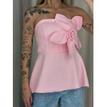 BLUSA FERNANDA FLOR TOMARA QUE CAIA BABY PINK