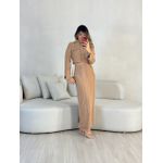 CONJUNTO TALITA JAQUETA SAIA LONGA NUDE