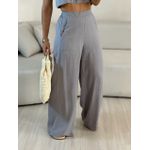 CONJUNTO LINHO CALÇA PANTALONA CINZA