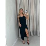 VESTIDO ANA LUIZA DRAPEADO PRETO