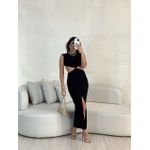 VESTIDO DETALHE VAZADO PRETO