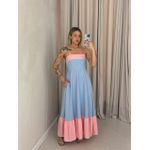 VESTIDO BICOLOR TOMARA QUE CAIA BABY BLUE