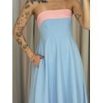 VESTIDO BICOLOR TOMARA QUE CAIA BABY BLUE