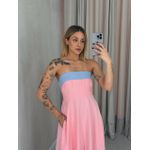 VESTIDO BICOLOR TOMARA QUE CAIA BABY PINK