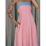 VESTIDO BICOLOR TOMARA QUE CAIA BABY PINK