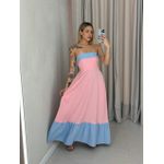 VESTIDO BICOLOR TOMARA QUE CAIA BABY PINK