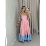 VESTIDO BICOLOR TOMARA QUE CAIA BABY PINK