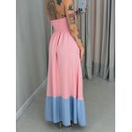 VESTIDO BICOLOR TOMARA QUE CAIA BABY PINK