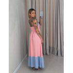 VESTIDO BICOLOR TOMARA QUE CAIA BABY PINK