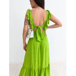 VESTIDO LEANDRA FLORAL VERDE LISO