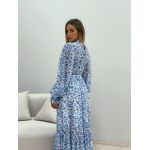 VESTIDO LONGO ONÇA AZUL