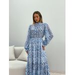 VESTIDO LONGO ONÇA AZUL