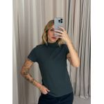 BLUSA JOSI CANELADA GOLA CINZA ESCURO