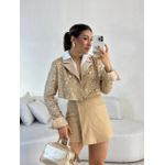 BLAZER PAETÊ CROPPED NUDE