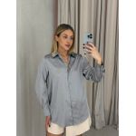 CAMISA ACETINADA CINZA