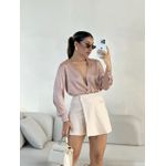 CAMISA ACETINADA NUDE