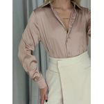 CAMISA ACETINADA NUDE