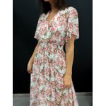 VESTIDO FLORES LONGO LASTEX OFF