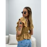 BLUSA BABADO LASTEX NUDE