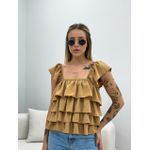 BLUSA BABADO LASTEX NUDE