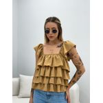 BLUSA BABADO LASTEX NUDE