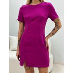 VESTIDO BÁSICO CURTO FUCSIA