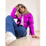 PUFFER METALIZADA FUCSIA