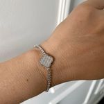 Pulseira Trevo prateada