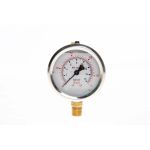 MANOMETRO 200 LBS C/ GLICERINA, CX INOX 556092
