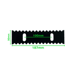 BARRA DESCASCADOR DENTADA 187mm X 50mm X 100mm