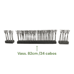 VASSOURA COM CABO DE AÇO PARA VARREDEIRA 820MM PADRÃO SWZ COM CEPO (24 CABOS) 