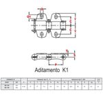 CORRENTE CA 550 K1 4X4 146 ELOS 6,09 MT MOGIANA ELEVADOR (VENDA POR PEÇA)
