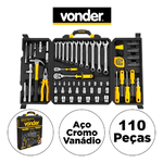 JOGO DE FERRAMENTAS COM MALETA 110 PEÇAS VONDER