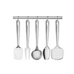 Jogo De Utensílios Em Aço Inox Com Suporte De Parede 5 Peças 66815700 - Tramontina