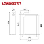 Monocomando Lorenlike P/ Lavatório Mesa Preta Lorenzetti