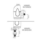 Torneira Elétrica Mesa E Parede Prima Touch 5500w 220v - Zagonel