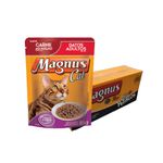 Ração Úmida Magnus Cat - Sachê 85g Sabor Carne Ao Molho