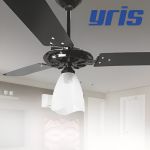 VENTEX VENTILADOR TETO YRIS PRETO/PRETO 127V (150W)