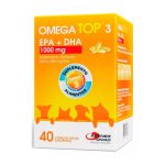 Omega Top 3 C 40 Cáp. Moles Saborosas 1000mg P/ Cães E Gatos