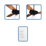 Ventilador de Teto Yris Preto/Mogno 3 Pás 220V Ventex