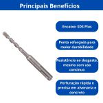 BROCA INGCO SDS PLUS 6MM X 110MM PARA ALVENARIA