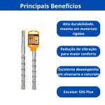 BROCA INGCO SDS PLUS 8MM X 260MM PARA ALVENARIA