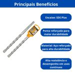 BROCA INGCO SDS PLUS PONTA REFORÇADA 12MM X 210MM