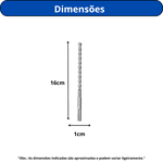 BROCA SDS PLUS INGCO PARA ALVENARIA 10MM X 160MM 