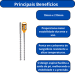 BROCA SDS PLUS PONTA REFORÇADA INGCO 10MM X 210MM